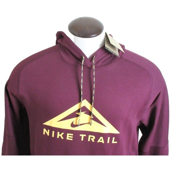 Nike Trail Men's Magic Hour Hoodie PO Sweatshirt Night Maroon Melon Sizes M,XL - Picture 2 of 4